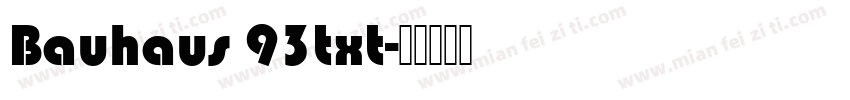 Bauhaus 93txt字体转换